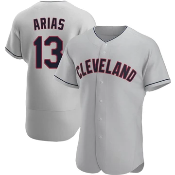 Cleveland Guardians ＃13 Gabriel Arias Men's Gray Authentic Road Jersey