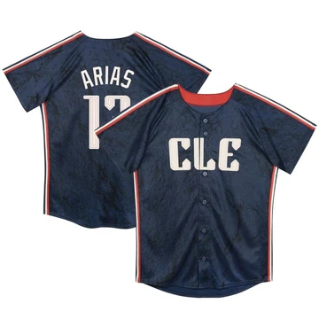 Cleveland Guardians ＃13 Gabriel Arias Men's Navy Limited Preschool & Toddler 2024 City Connect Jersey