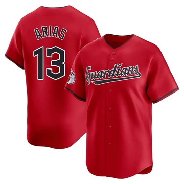 Cleveland Guardians ＃13 Gabriel Arias Men's Red Limited Alternate Jersey