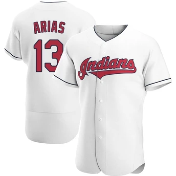 Cleveland Guardians ＃13 Gabriel Arias Men's White Authentic Home Jersey