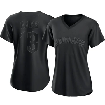 Cleveland Guardians ＃13 Gabriel Arias Women's Black Authentic Pitch Fashion Jersey