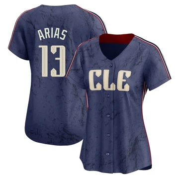 Cleveland Guardians ＃13 Gabriel Arias Women's Navy Limited 2024 City Connect Jersey