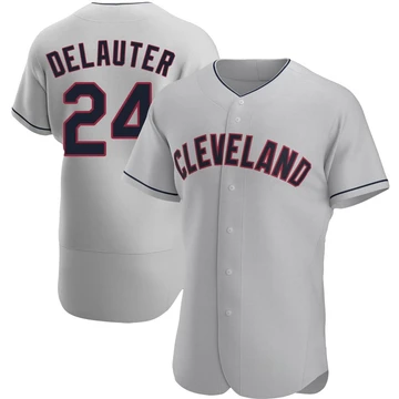 Cleveland Guardians ＃24 Chase DeLauter Men's Gray Authentic Road Jersey