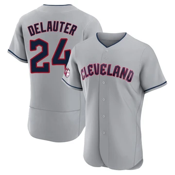 Cleveland Guardians ＃24 Chase DeLauter Men's Gray Authentic Road Jersey