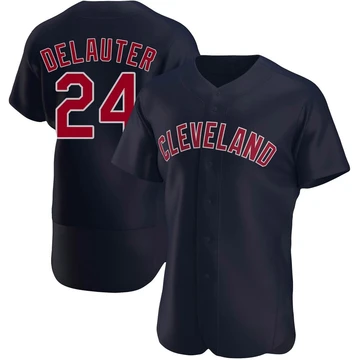 Cleveland Guardians ＃24 Chase DeLauter Men's Navy Authentic Alternate Jersey