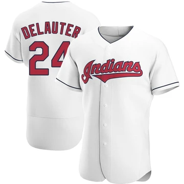 Cleveland Guardians ＃24 Chase DeLauter Men's White Authentic Home Jersey