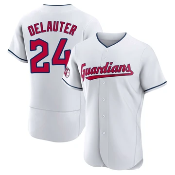 Cleveland Guardians ＃24 Chase DeLauter Men's White Authentic Home Jersey