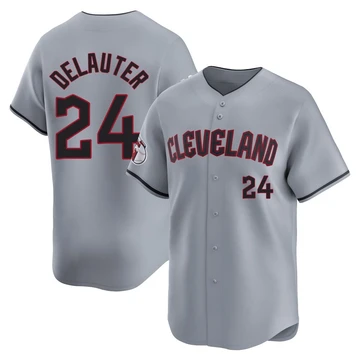 Cleveland Guardians ＃24 Chase DeLauter Youth Gray Limited Road Jersey