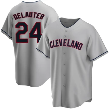 Cleveland Guardians ＃24 Chase DeLauter Youth Gray Replica Road Jersey