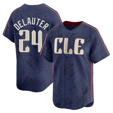Cleveland Guardians ＃24 Chase DeLauter Youth Navy Limited 2024 City Connect Jersey