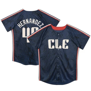 Cleveland Guardians ＃40 Carlos Hernandez Men's Navy Limited Preschool & Toddler 2024 City Connect Jersey