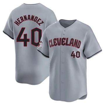 Cleveland Guardians ＃40 Carlos Hernandez Youth Gray Limited Road Jersey