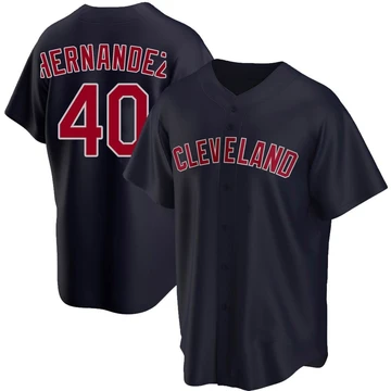 Cleveland Guardians ＃40 Carlos Hernandez Youth Navy Replica Alternate Jersey