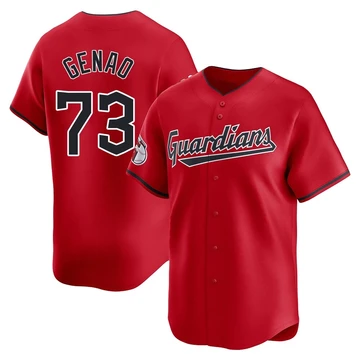 Cleveland Guardians ＃73 Angel Genao Men's Red Limited Alternate Jersey