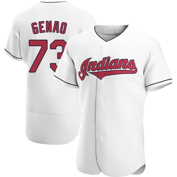Cleveland Guardians ＃73 Angel Genao Men's White Authentic Home Jersey