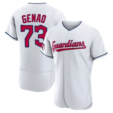 Cleveland Guardians ＃73 Angel Genao Men's White Authentic Home Jersey