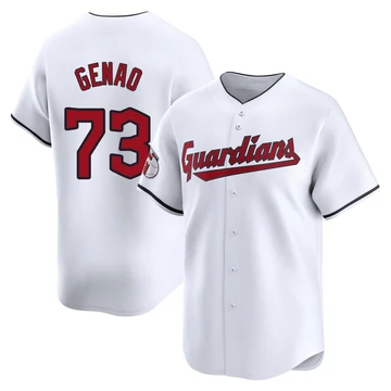Cleveland Guardians ＃73 Angel Genao Youth White Limited Home Jersey